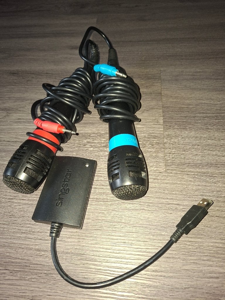 SINGSTAR MICROFOONS, Ophalen of Verzenden, Gebruikt, PlayStation, Microfoon