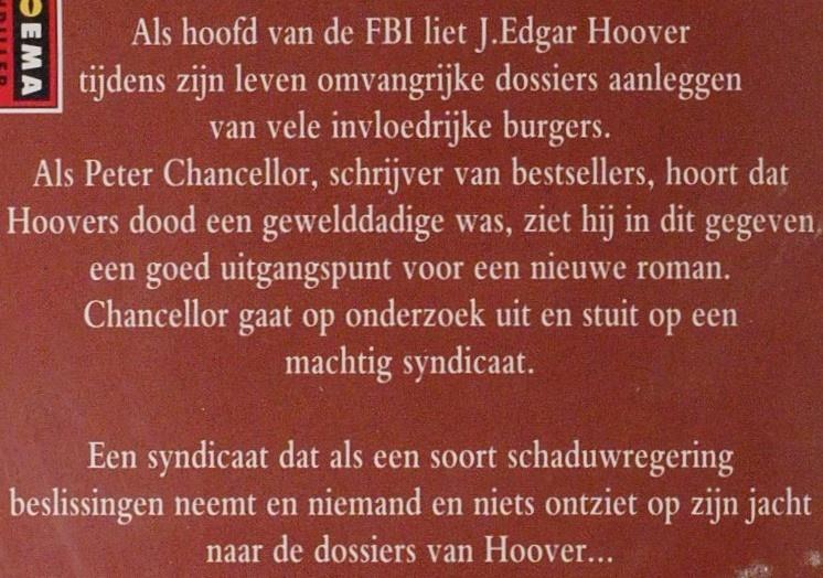 Het Hoover Archief – Robert Ludlum (Poema Pocket, 1993), Boeken, Thrillers, Verzenden, Zo goed als nieuw, Amerika