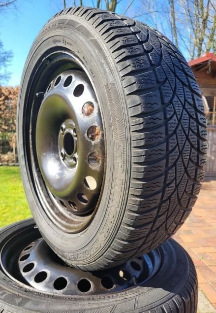 4 Winterbanden op 4x100 16 inch velgen Renault Nissan Dacia, Ophalen, Gebruikt, 16 inch, Band(en)