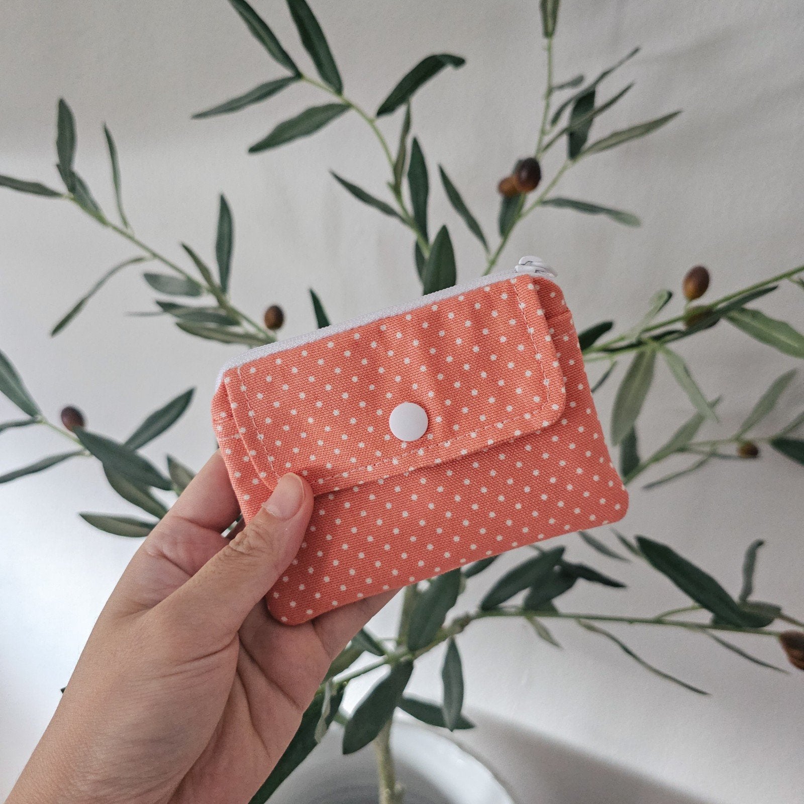 Handmade Cotton Card Wallet, Zipper & Snap, Portemonnee, Nieuw, Ophalen of Verzenden, 3059RA, Fynn