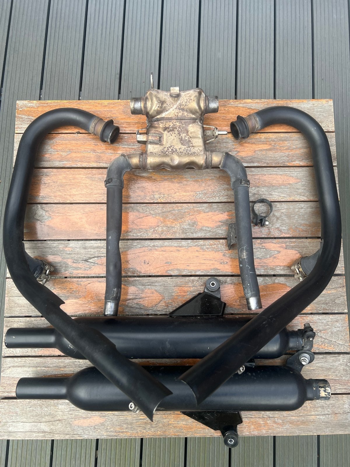 Triumph bonneville T120 uitlaatsysteem compleet, Ophalen of Verzenden, Gebruikt