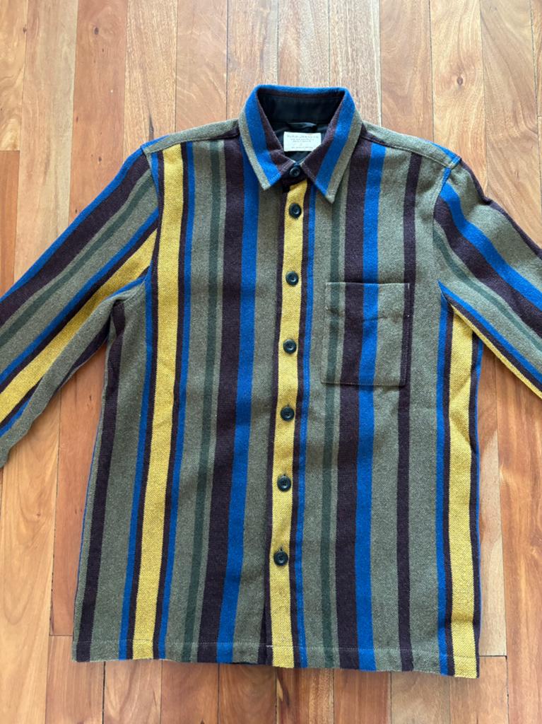👔 Nudie Jeans Sten Wool Club Stripes Maat S, Ophalen of Verzenden, Zo goed als nieuw, Overige kleuren, Halswijdte 38 (S) of kleiner