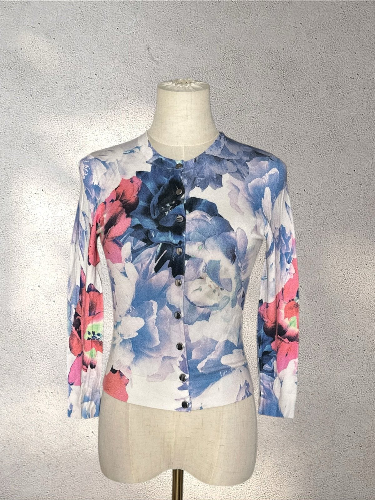 Karen Millen bloemenprint vestje maat S, Ophalen of Verzenden, Zo goed als nieuw, Maat 36 (S), Meerkleurig