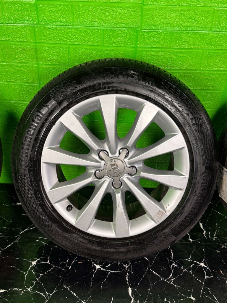 Originele Audi A6 S6 Quattro velgen 17" 5x112 zomerset, Auto-onderdelen, Banden en Velgen, Niet ingevuld, Gebruikt, Banden en Velgen