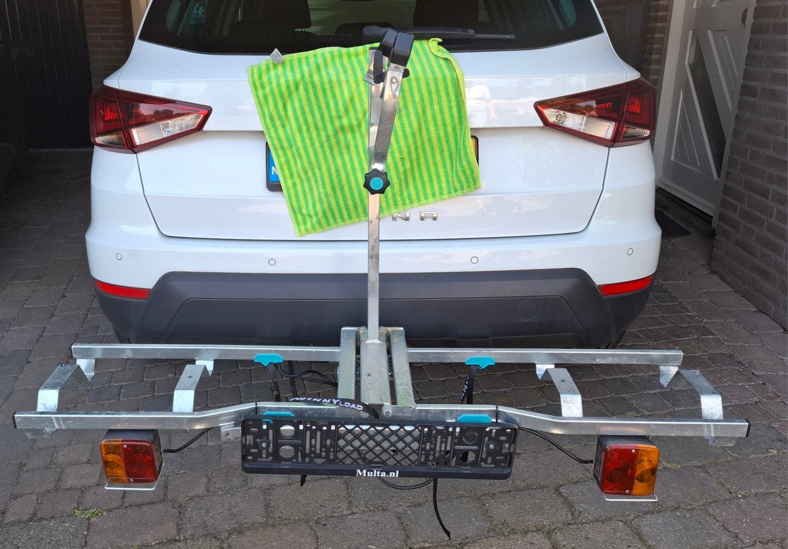 Multa trekhaak fietsendrager voor 2 fietsen, Auto diversen, Fietsendragers, Gebruikt, Trekhaakdrager, 2 fietsen, Ophalen