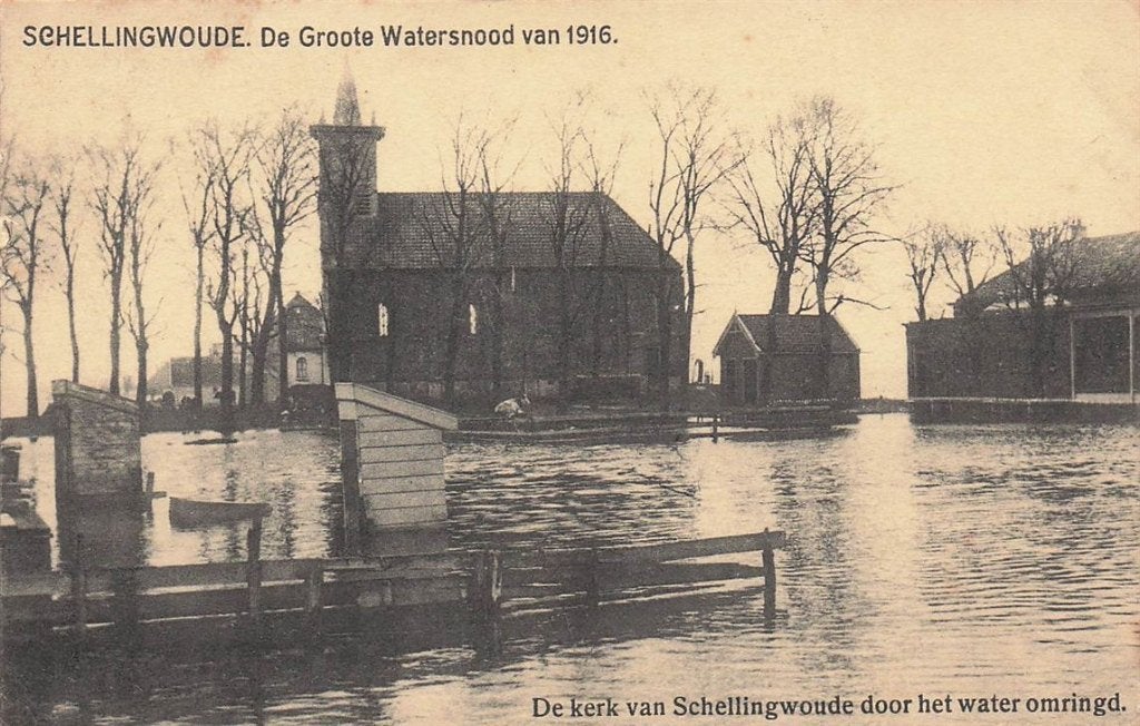 702-118-017 Schellingwoude De Groote Watersnood Van 1916, Verzenden, Voor 1920, Noord-Holland