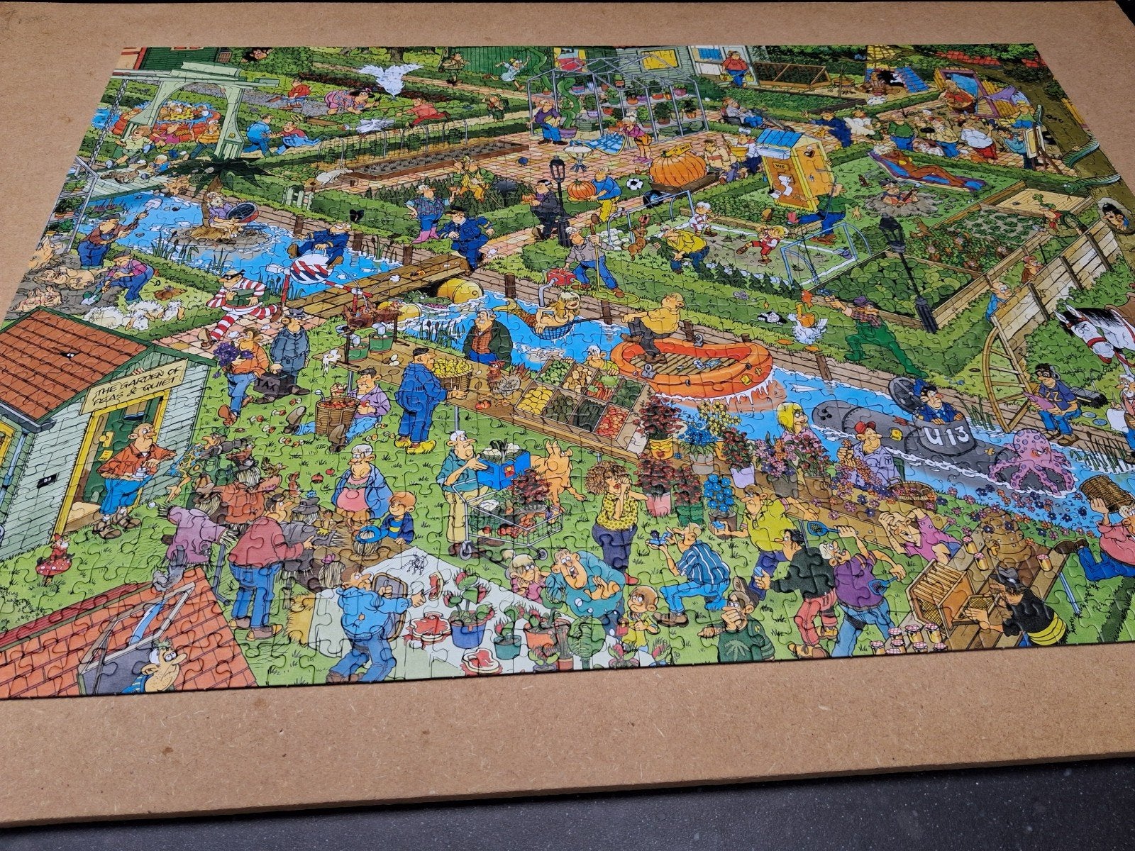 Jan van Haasteren puzzel De volkstuintjes, Ophalen of Verzenden, 500 t/m 1500 stukjes, Zo goed als nieuw