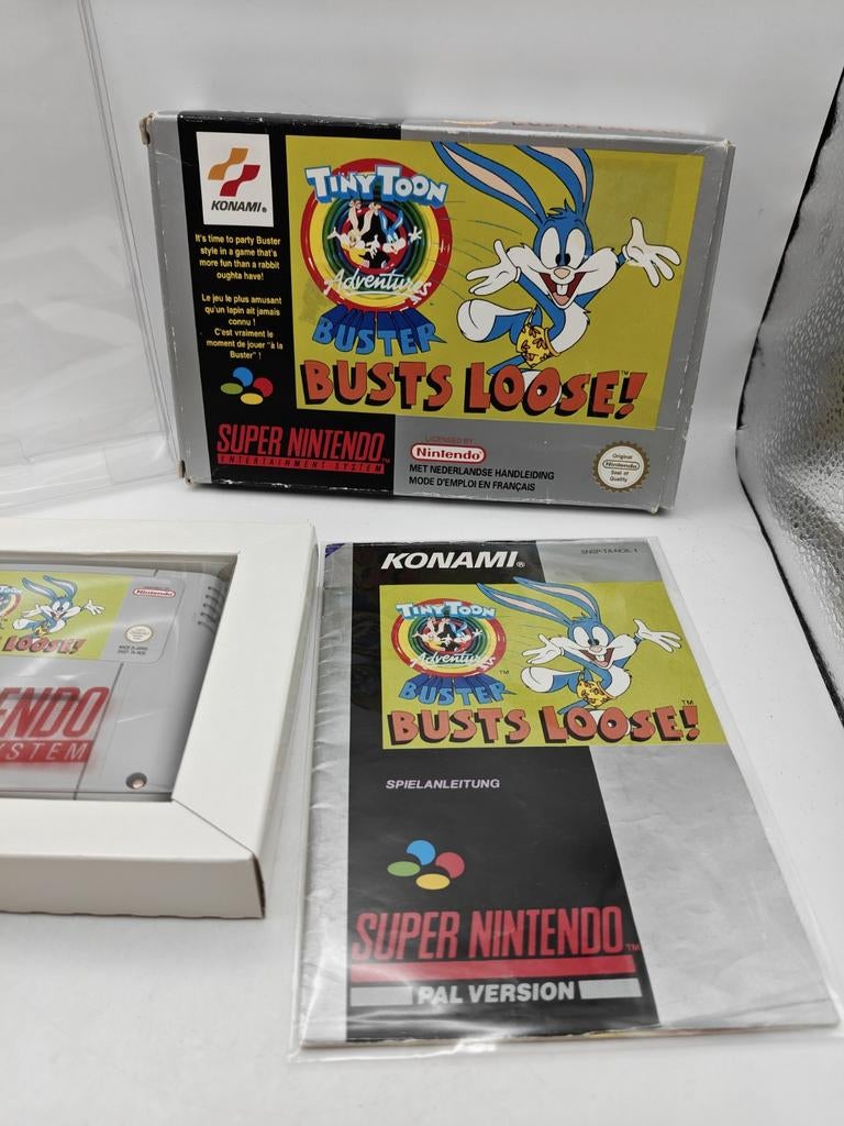 Tiny Toon Adventures Buster Busts Loose! SNES CIB, Avontuur en Actie, ., 1 speler, Ophalen of Verzenden