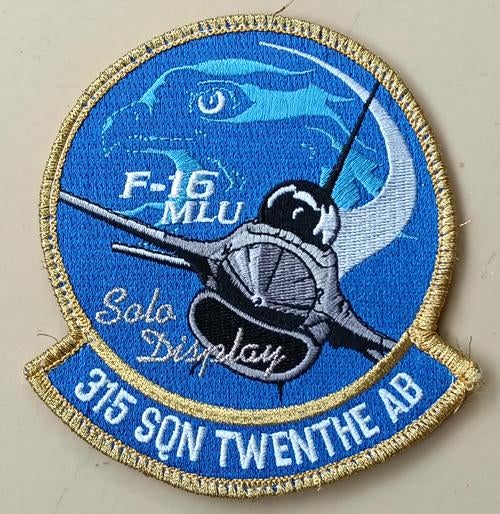 patch F-16MLU Solo Display, Ophalen of Verzenden, Luchtmacht, Nederland, Embleem of Badge