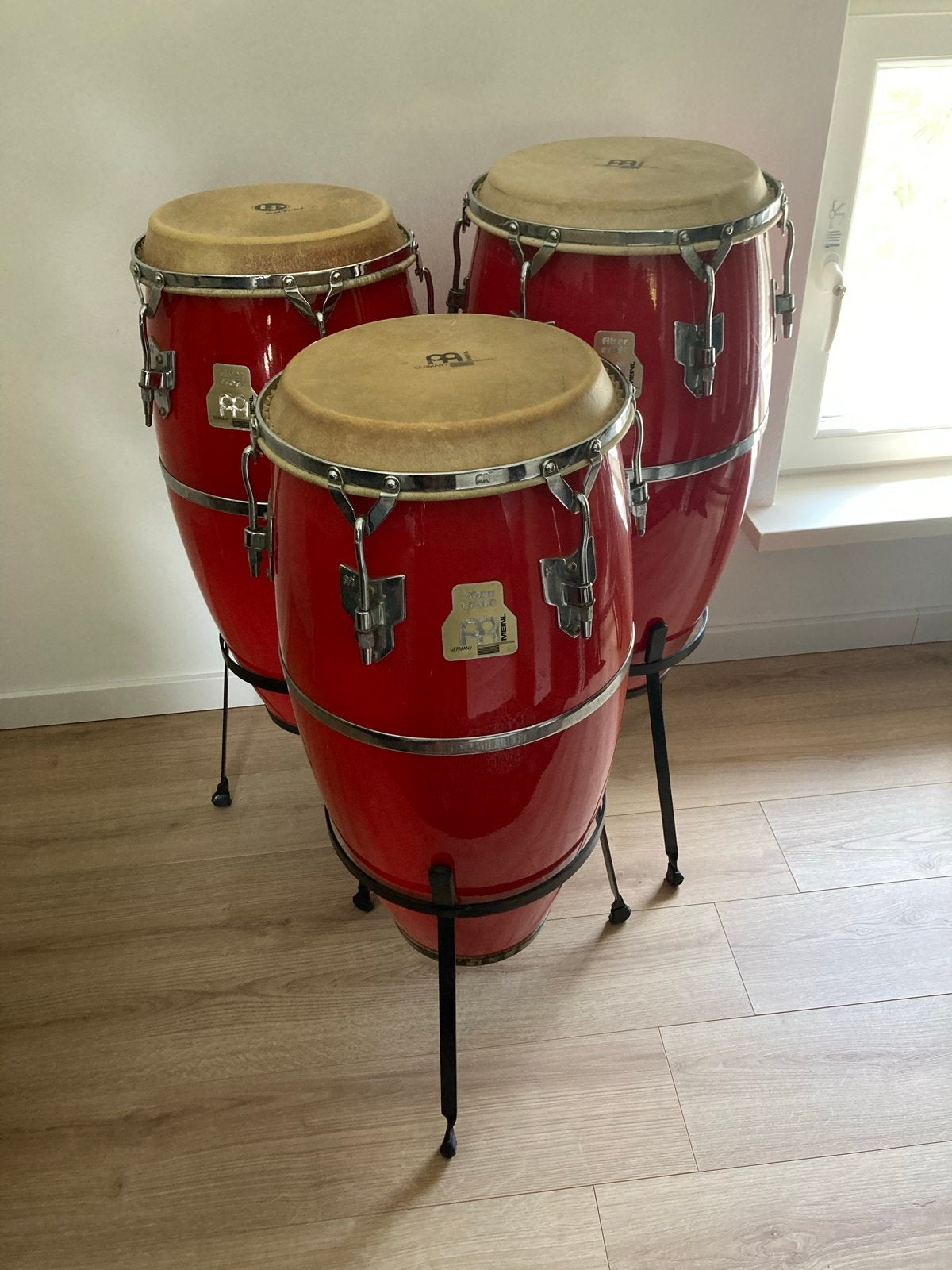 Meinl Fiber Craft Conga Set - Rood, Muziek en Instrumenten, Percussie, Ophalen, Gebruikt, Trommel