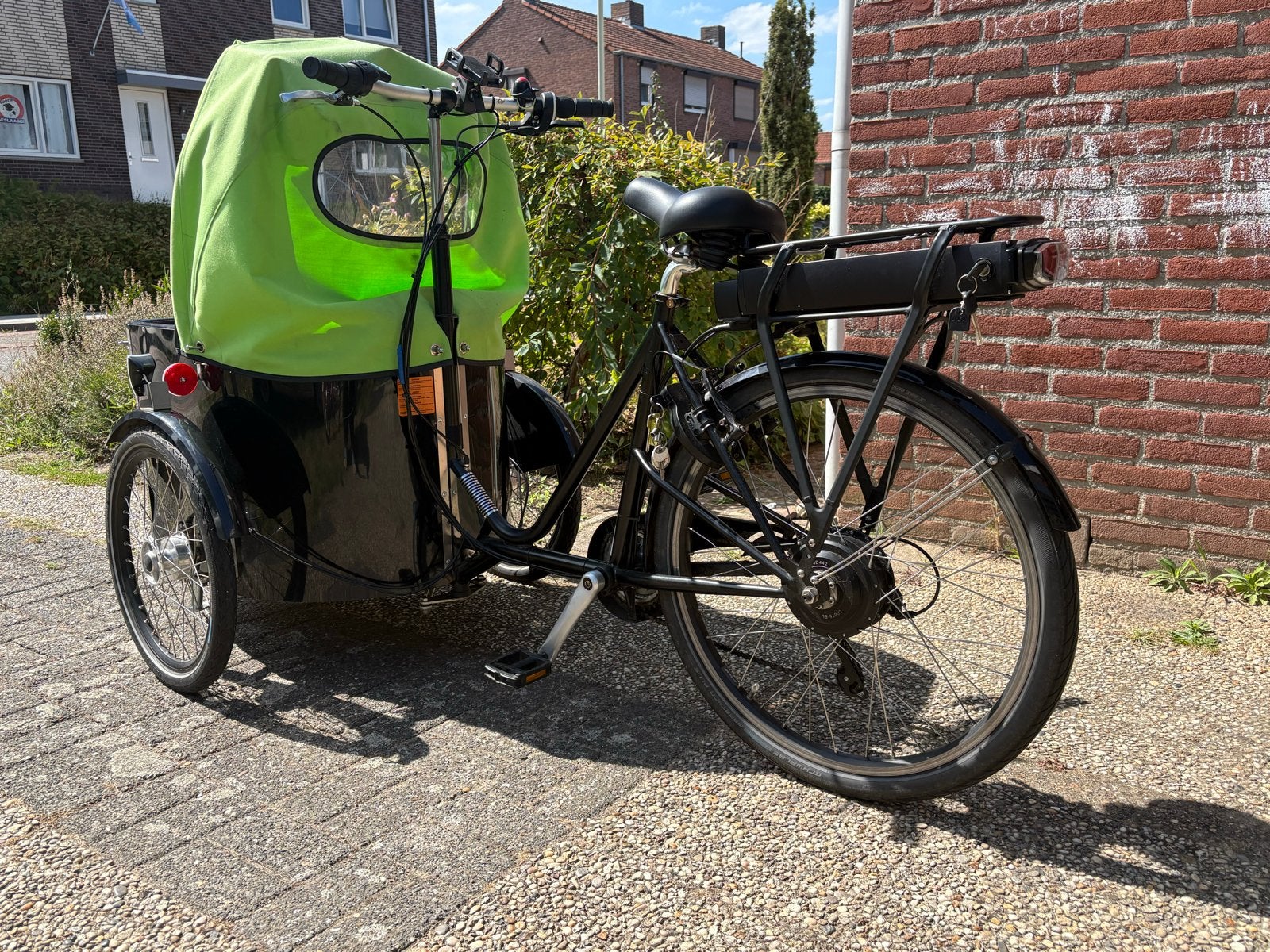 Nihola Family edrive cargo /Bakfiets - Elektrisch met Huif, Elektrisch, Zo goed als nieuw, 2 kinderen, Schijfrem