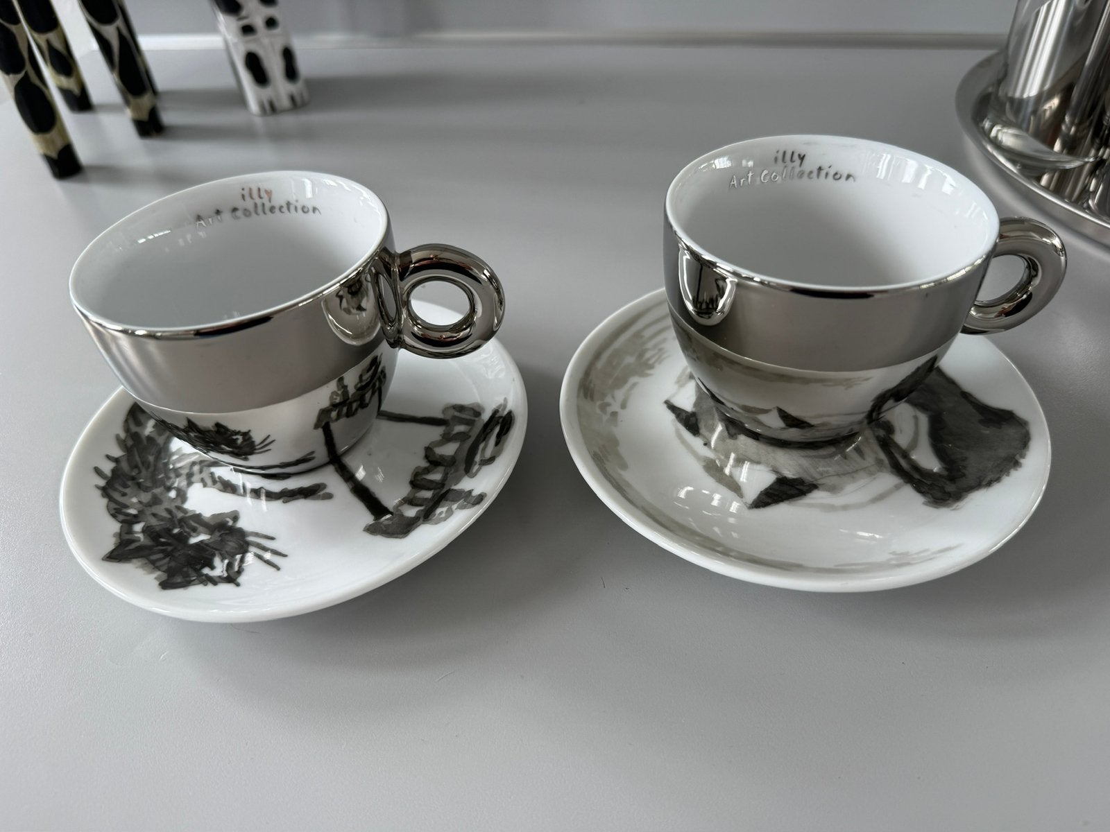 Illy Art Collection 2008 Rosenthal Judy Karasz 2x espresso, Huis en Inrichting, Ophalen, Zo goed als nieuw, Overige stijlen, Illy