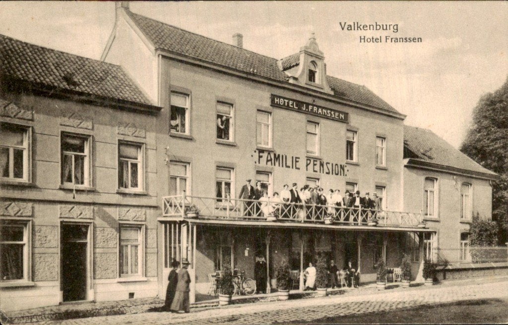 Valkenburg - Hotel J. Franssen - Familie Pension, Verzamelen, Ophalen of Verzenden, Voor 1920, Gelopen, Limburg