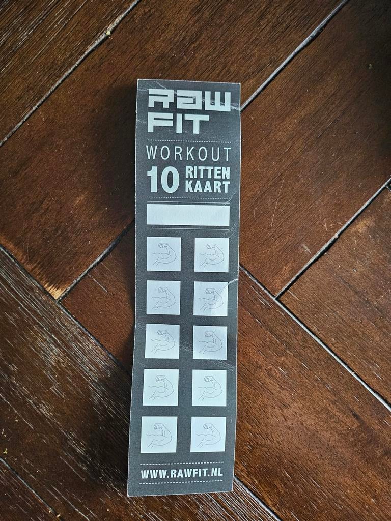 Raw fit breda fitness strippenkaart 10x, Ophalen of Verzenden