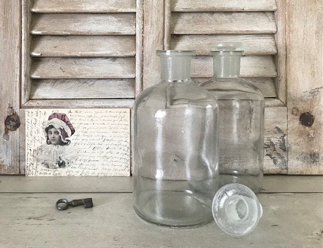 Set Franse stopflessen glazen apothekersflessen 500 ml, Ophalen of Verzenden