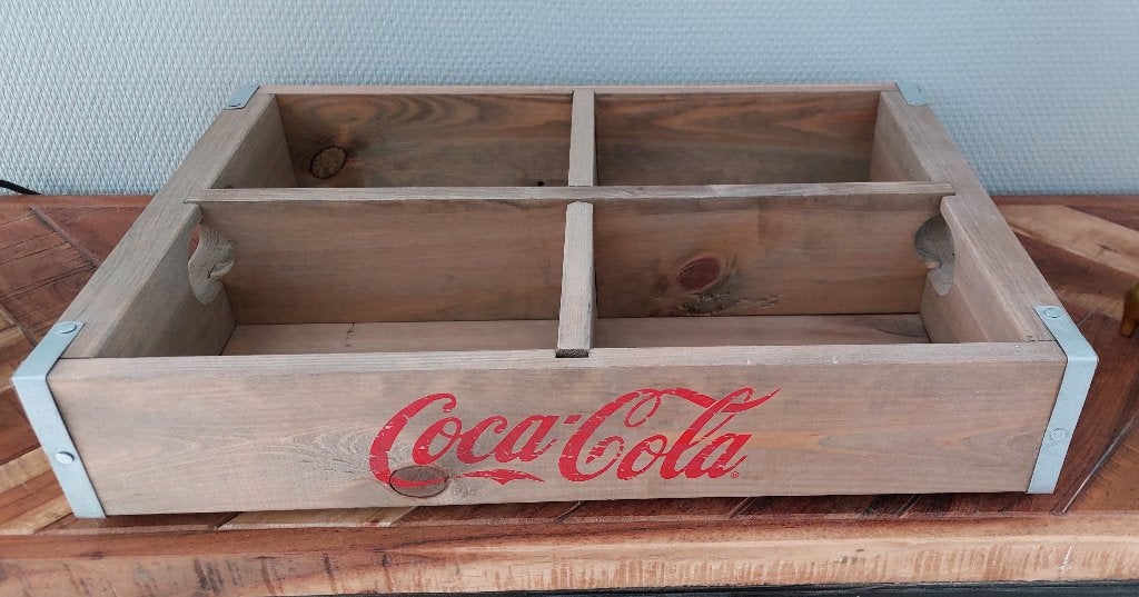 Coca Cola opberg kratje, laag kistje, Ophalen, Minder dan 50 cm, Minder dan 50 cm, Zo goed als nieuw