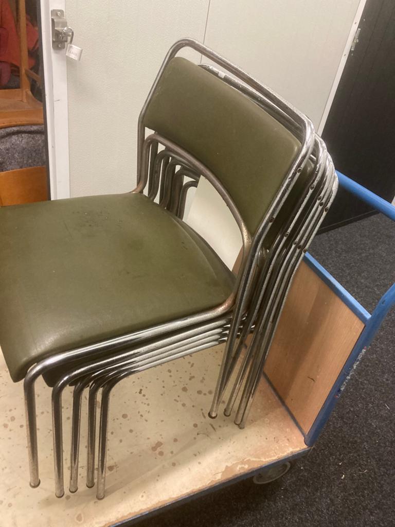 Vijf vintage stoelen Bauhaus stijl jaren 70, Ophalen