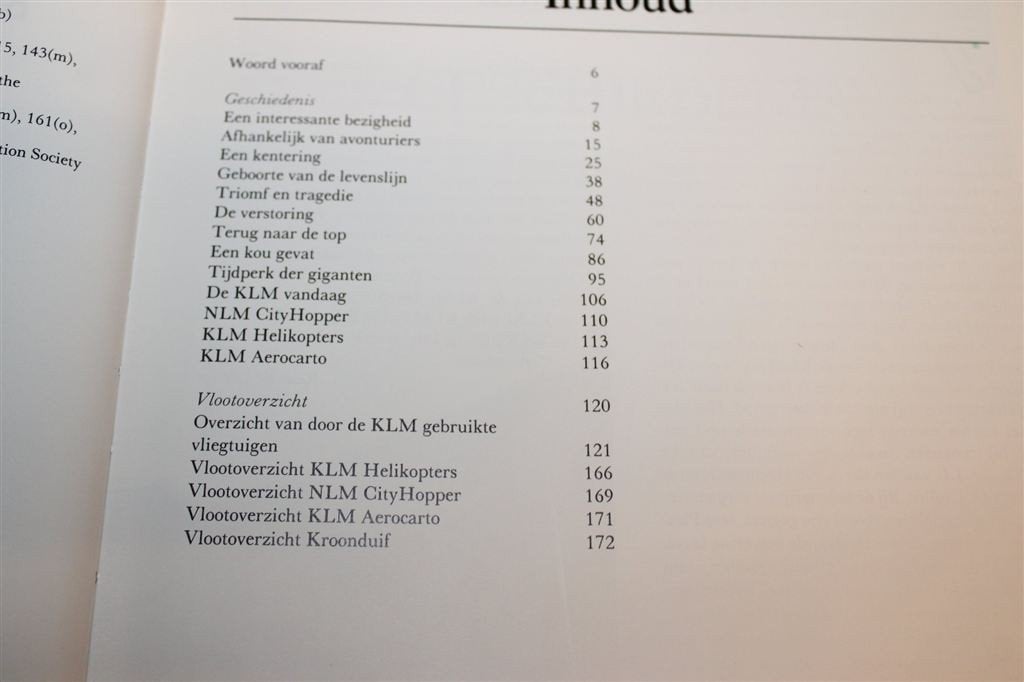 KLM — Geschiedenis vanaf 1919 met Overzicht van Vliegtuigen, Gebruikt, Schaalmodel, -, -