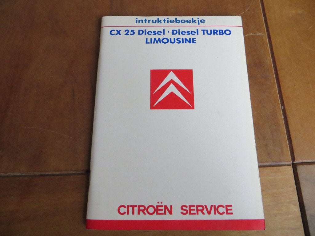 Instructieboek Citroen CX 25 diesel, CX 25 Diesel Turbo 1986, Ophalen of Verzenden