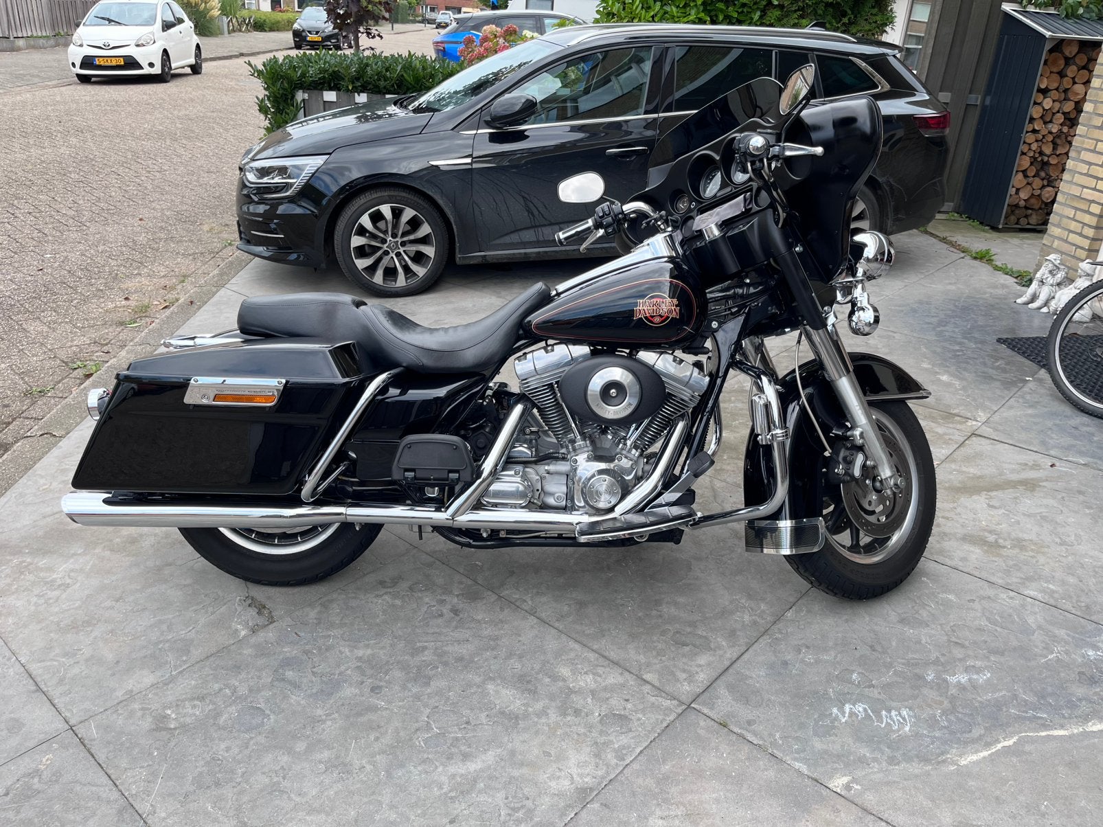 Harley-Davidson Electra Glide FLHT 1450cc 2002 Vivid Black, 2 cilinders, Motorrijbewijs A, Gebruikt, Particulier