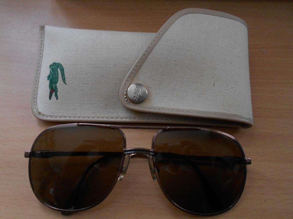 Te koop: Vintage Lacoste zonnebril, Overige merken, Zonnebril, Bruin, Ophalen of Verzenden