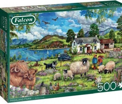Falcon de Luxe - Highland Farm - 500 stukjes, Ophalen of Verzenden, 500 t/m 1500 stukjes, Nieuw, Legpuzzel