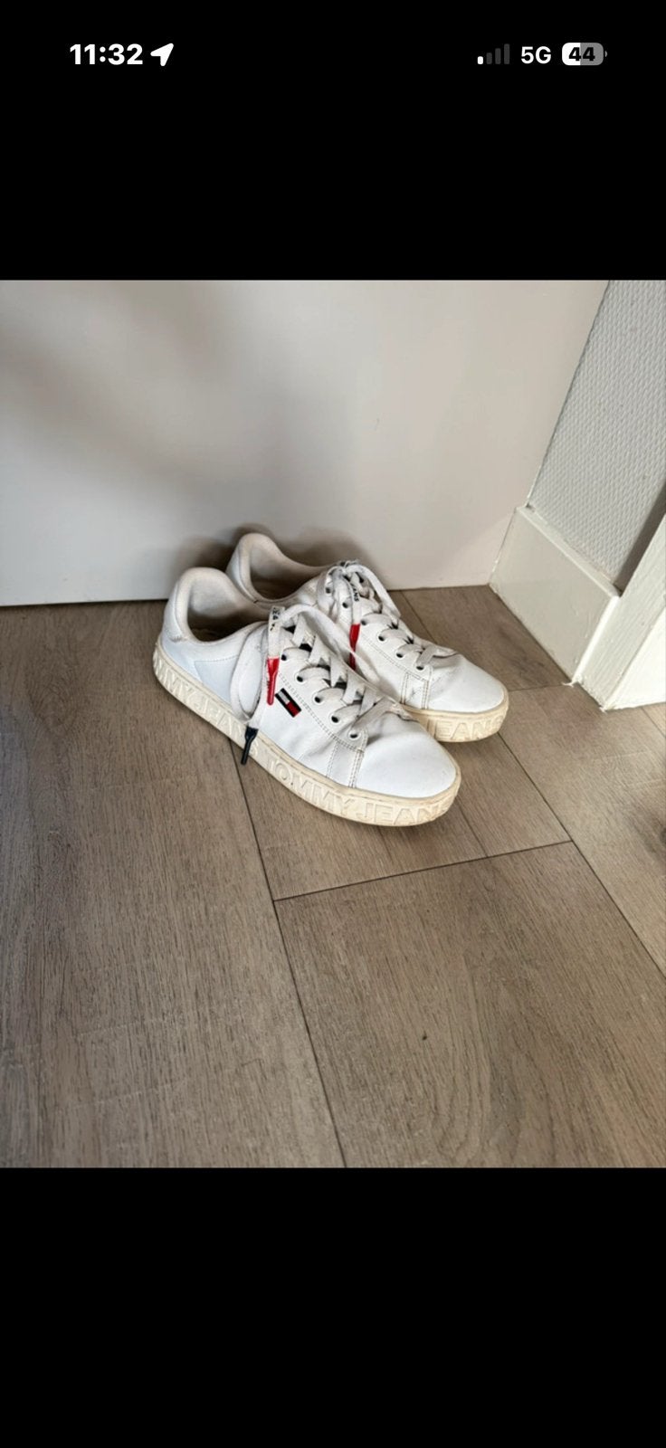 Tommy Jeans sneakers - Maat 40, Ophalen of Verzenden, Gedragen, Wit, Sneakers of Gympen