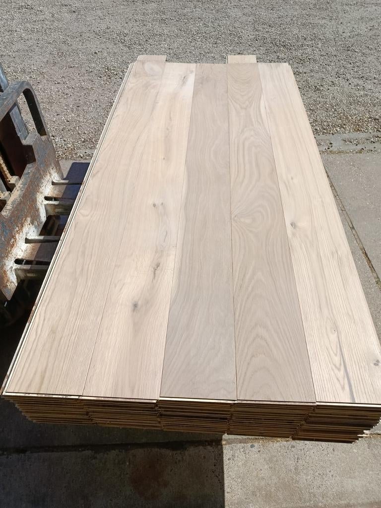 38,6M2 Eiken Multiplank  #VERNIEUWD#, Gebruikt, 10 m² of meer, 10 tot 30 cm, Hout