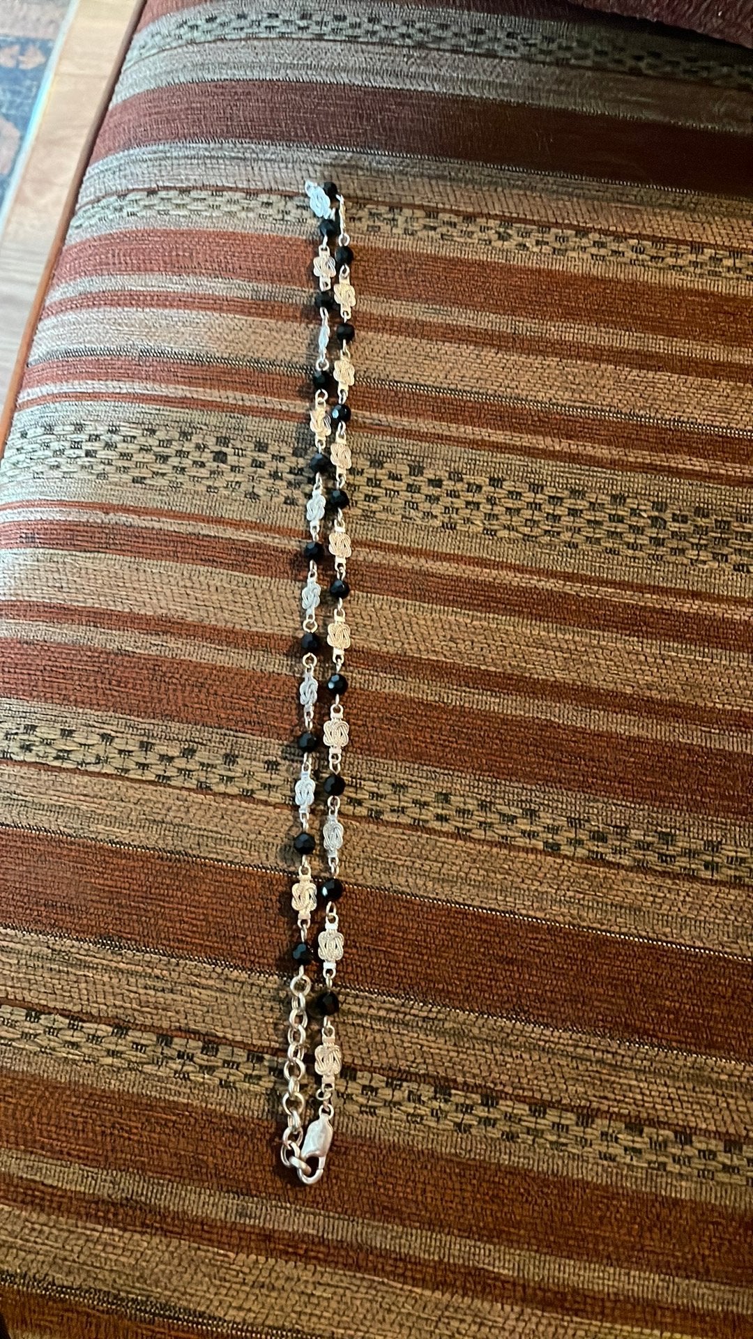 Mattenklopper ketting zilver, Ophalen, Zo goed als nieuw, Met bedels of kralen, Zilver