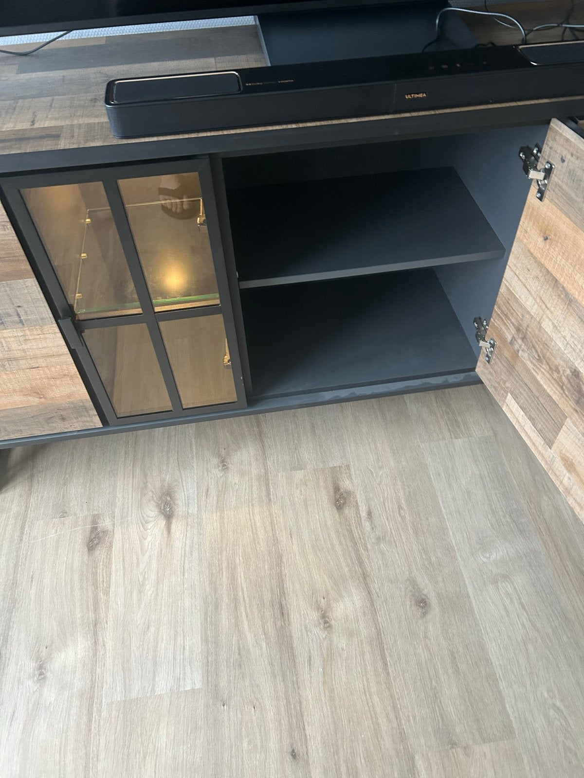 Henders & Hazel dressoir 230 cm breed - Driftwood, Ophalen, Overige materialen, Zo goed als nieuw, 200 cm of meer