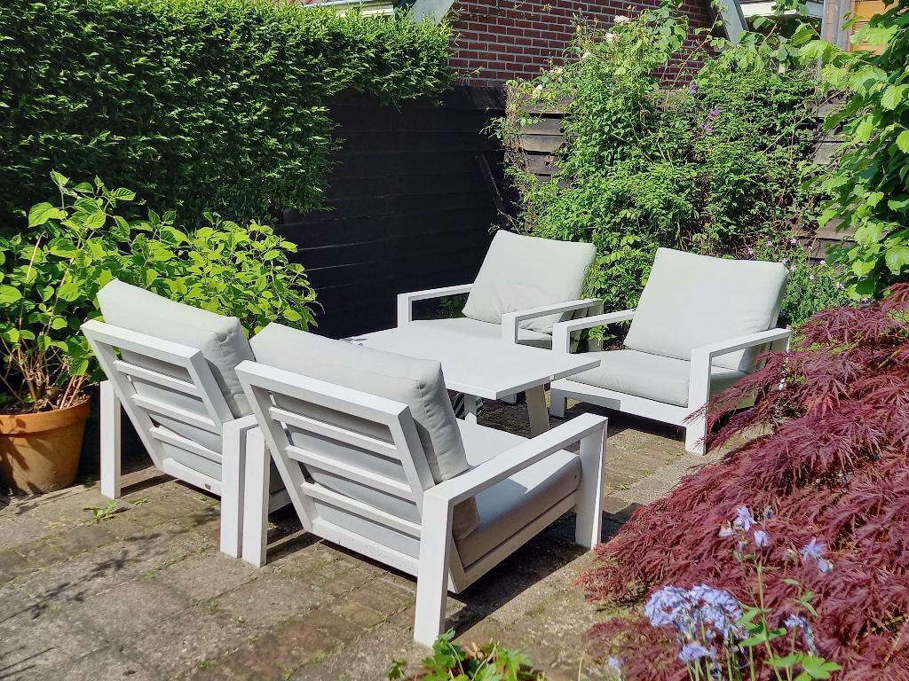 Moderne Design Loungeset Bellagio Vezzano 4 persoons, Ophalen, 4 zitplaatsen, Aluminium, Zo goed als nieuw
