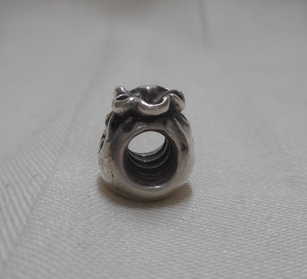 Zilveren Pandora bedel Geldbuidel nr.055, Verzenden, Pandora, Zo goed als nieuw, 1 bedel