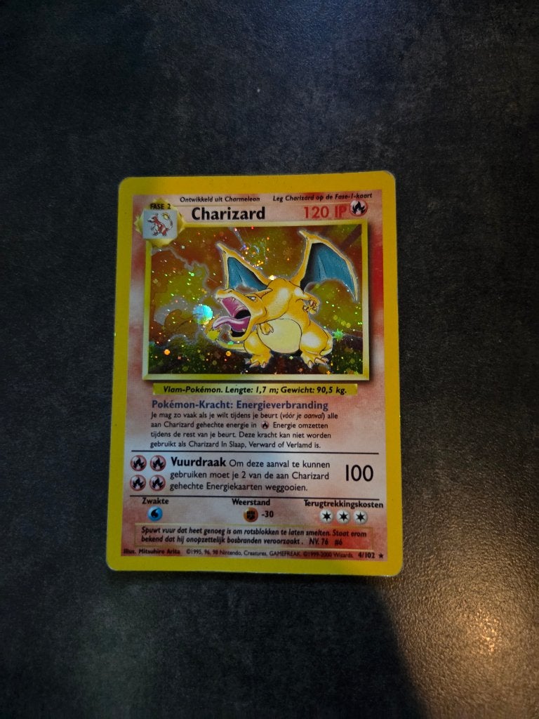 Charizard NL base set 1999, Ophalen, Gebruikt, Losse kaart