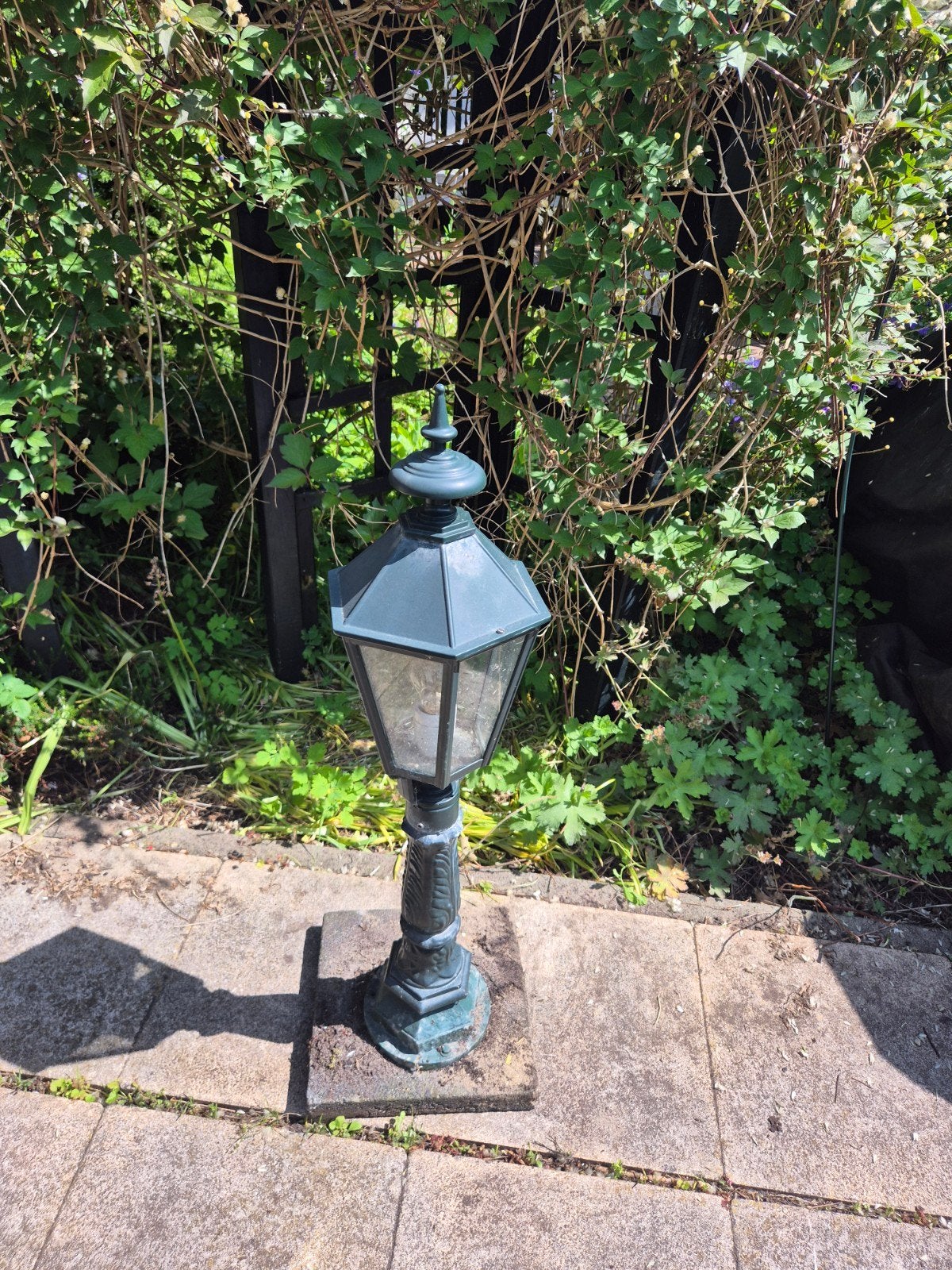 Buitenlamp / Tuinlamp - Klassiek Groen, Gebruikt, Minder dan 50 watt, Overige typen, Ophalen of Verzenden