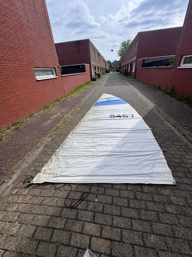 Zeilset voor Prindle 16 - Grootzeil en Fok, Watersport en Boten, Ophalen, Gebruikt, Grootzeil, 15 tot 30 m²