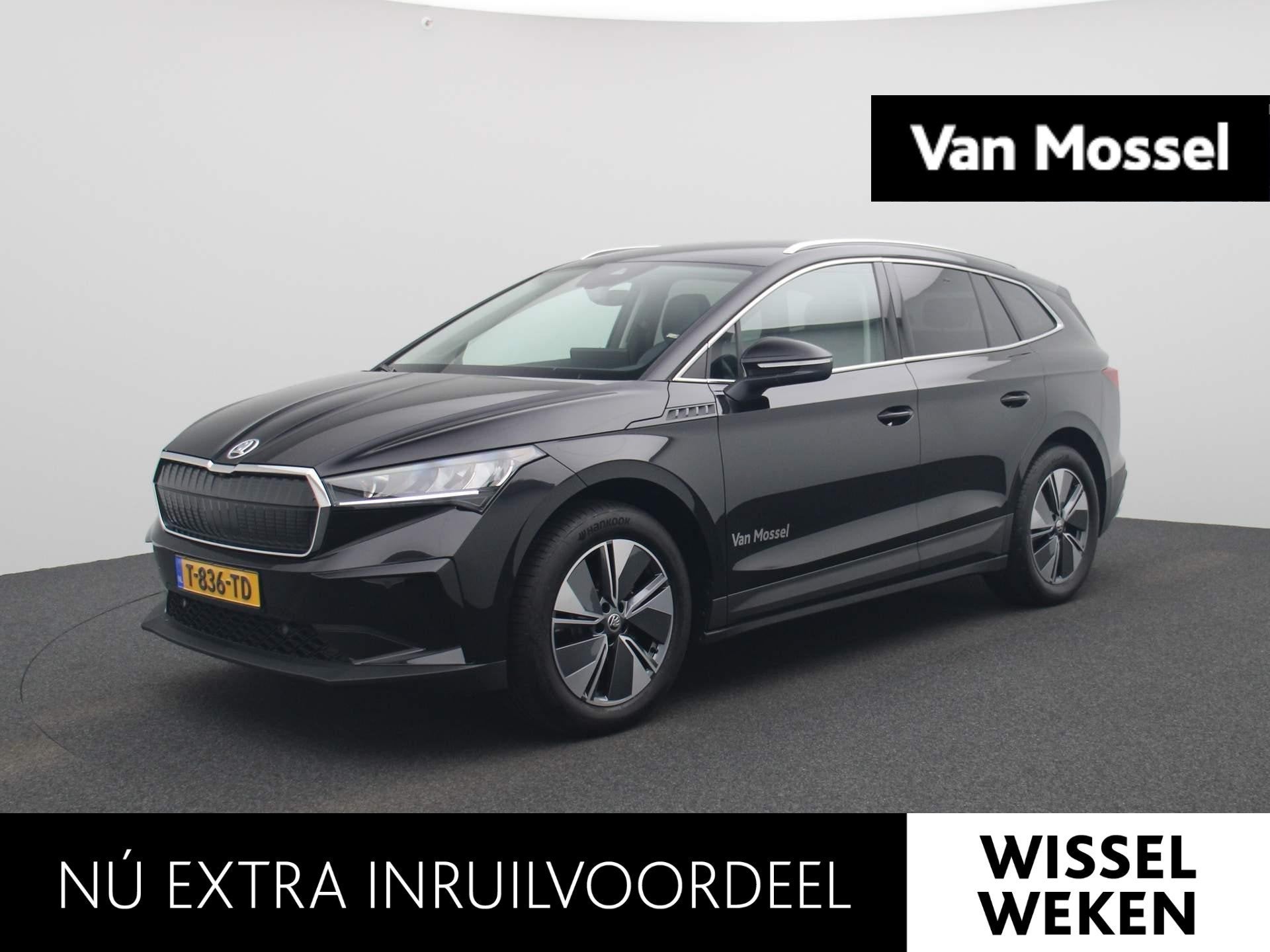 Skoda Enyaq iV 80 77 kWh 204 PK | Automaat | LED Koplampen |, Auto's, 12 maanden, Achterwielaandrijving, Leder en Stof, Zwart
