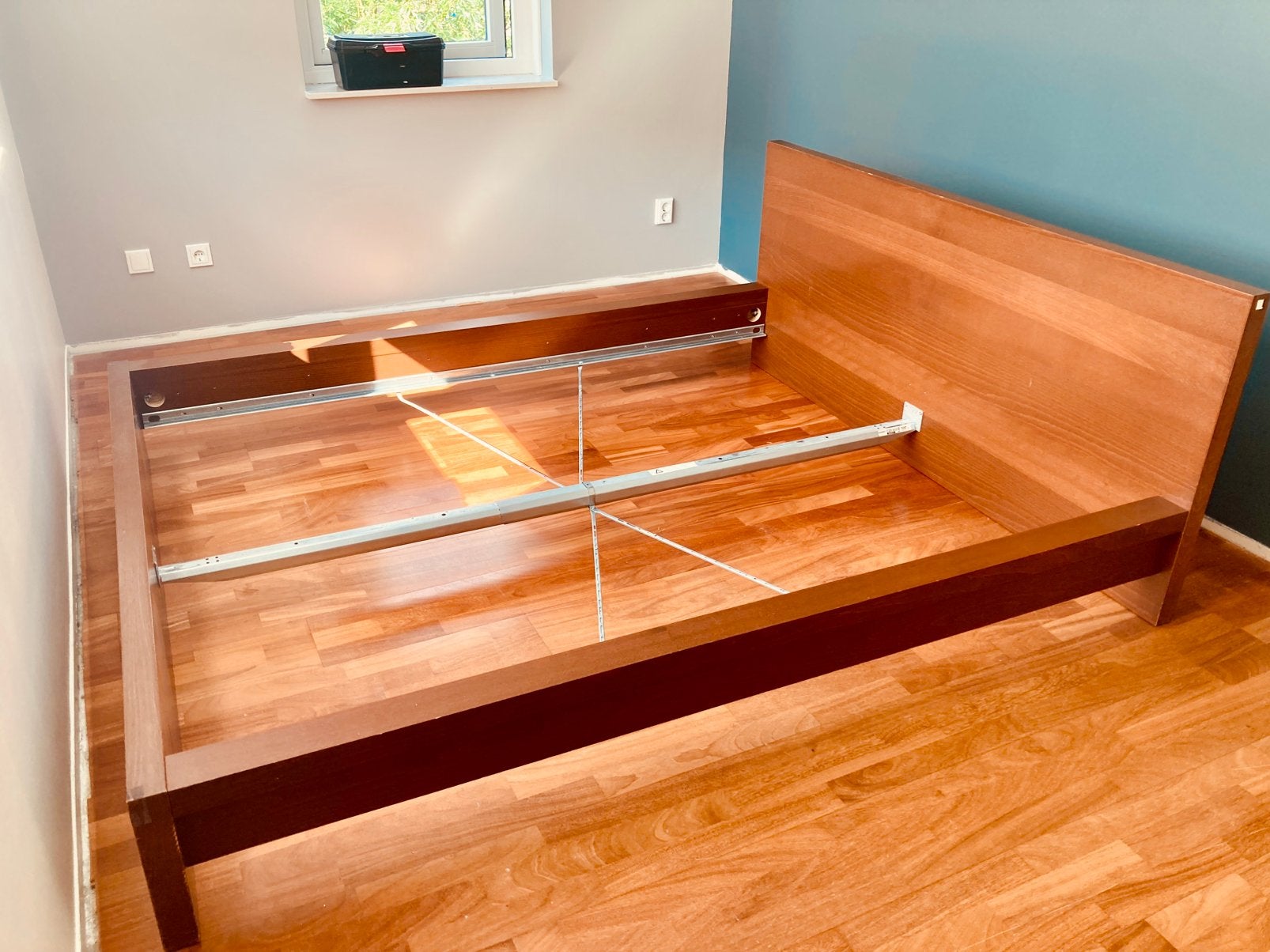 Ikea bedframe MALM, Ophalen, Gebruikt, Bruin, Tweepersoons