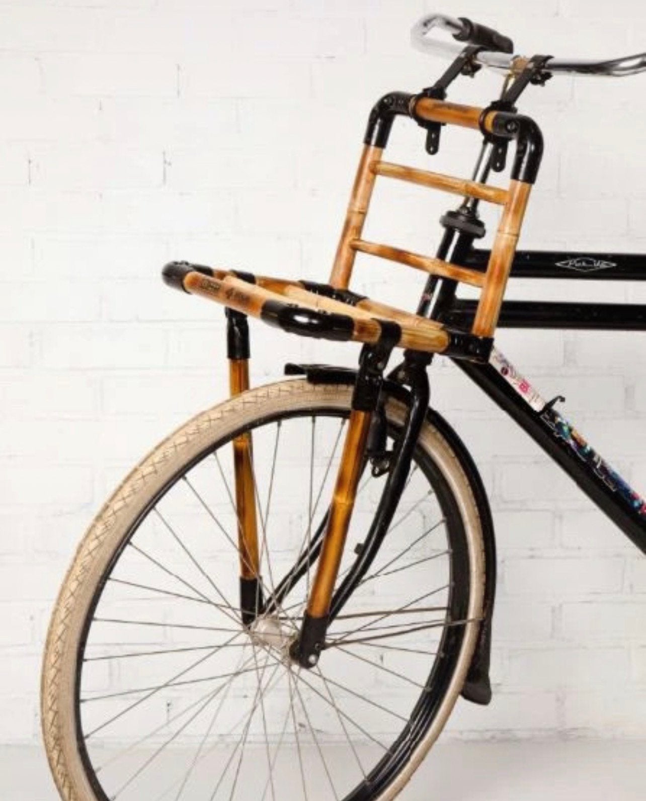 Bamboo Groove Duurzame Fietsvoordrager - Bamboe & Staal, Ophalen of Verzenden, Nieuw, Overige typen, Stuurbevestiging