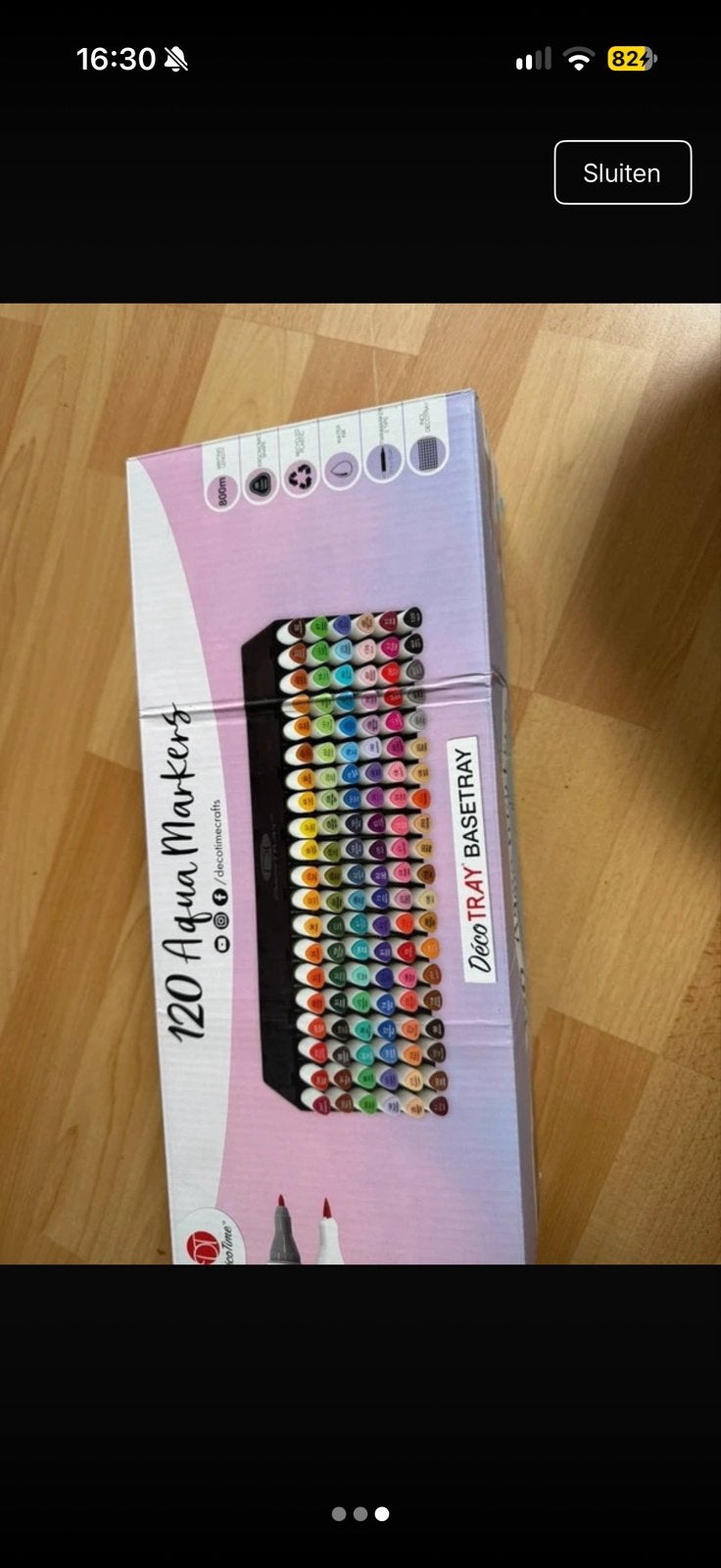 120 Aqua Markers stiften met houder - Zo goed als nieuw, Ophalen of Verzenden, Zo goed als nieuw, Potlood of Stift