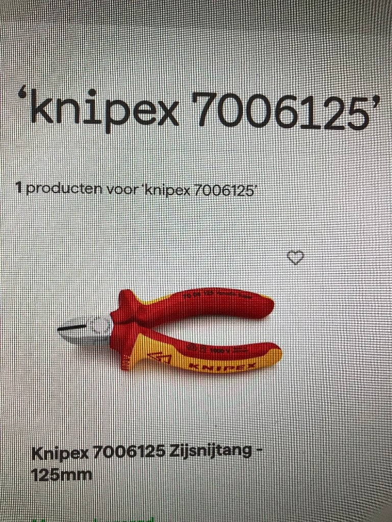 Knipex kniptang, Ophalen, Nieuw