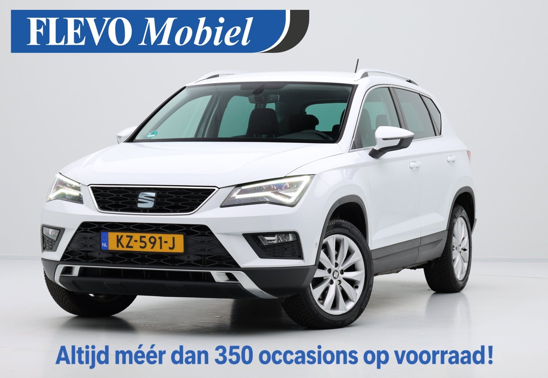 Seat Ateca 1.0 EcoTSI Limited Edition CarPlay|Leder-Alcantar, Auto's, Voorwielaandrijving, Gebruikt, Euro 6, Wit