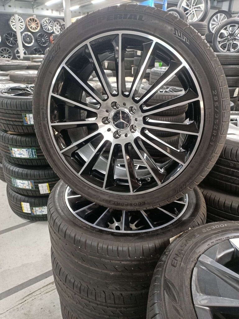 Mercedes M-klasse lichtmetaal velgen 21"inch TPMS 5x112, Ophalen, Gebruikt, 21 inch, Banden en Velgen