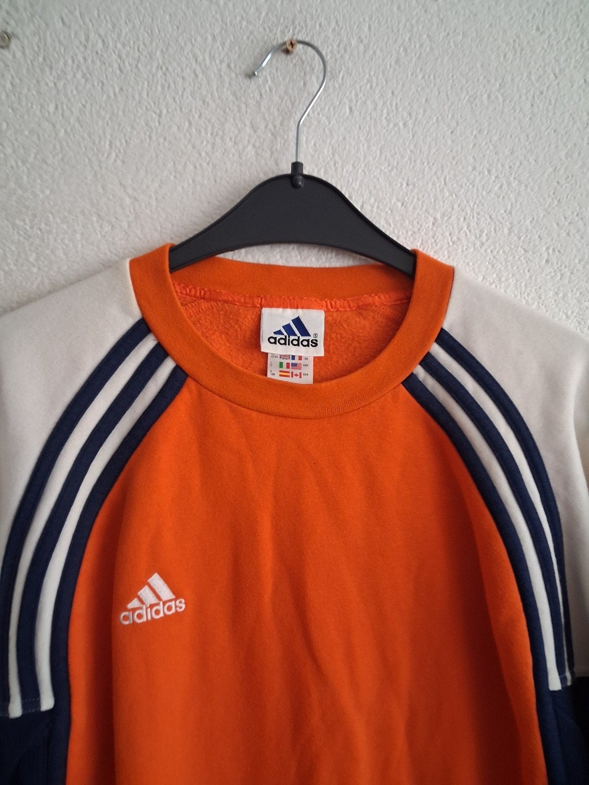 Adidas sweater oranje/wit/blauw Maat  L, Maat 52/54 (L), Oranje, Ophalen of Verzenden, Zo goed als nieuw