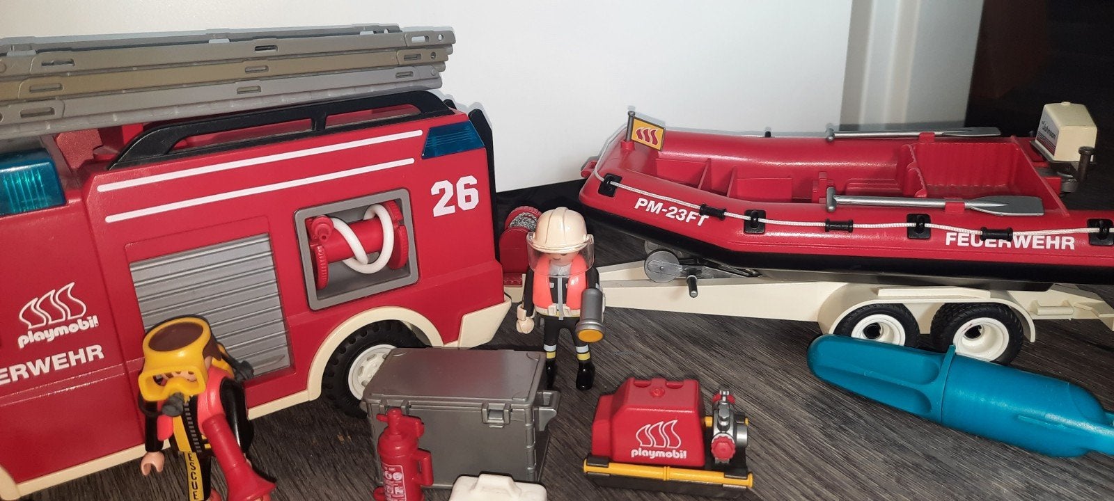 brandweer set van playmobil, Ophalen of Verzenden, Zo goed als nieuw