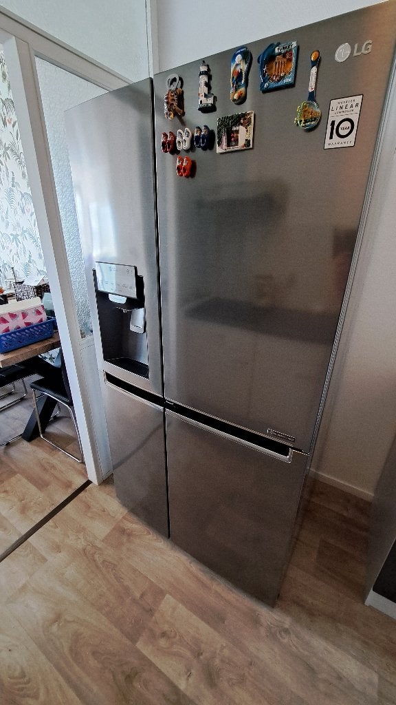 LG AMERIKAANSE KOELKAST IN GOEDE EN ZEER NETTE STAAT!!, Ophalen, Gebruikt, 200 liter of meer, 60 cm of meer