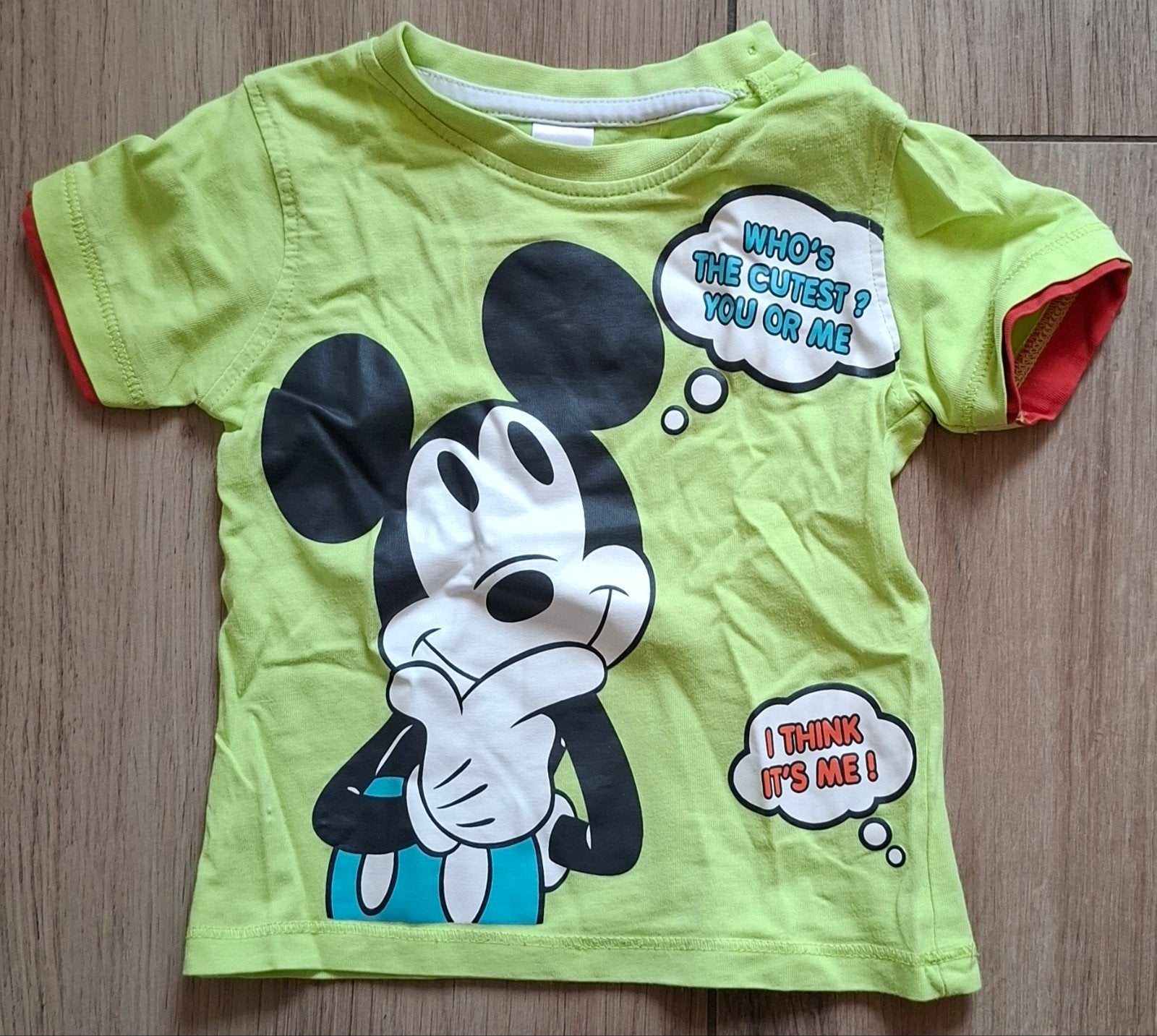 Disney Mickey Mouse T-shirtje maat 74, Kinderen en Baby's, Babykleding | Maat 74, Jongetje of Meisje, Ophalen of Verzenden, Zo goed als nieuw