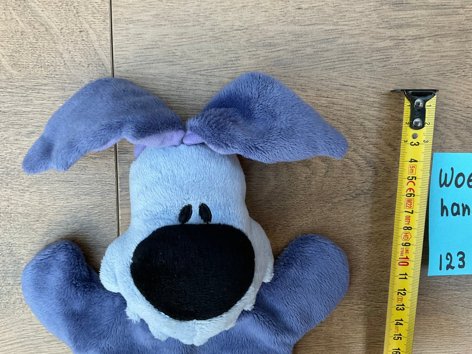 Zgan, niet kapot, Woezel pluche knuffel handpop, Ophalen, Zo goed als nieuw, Hond