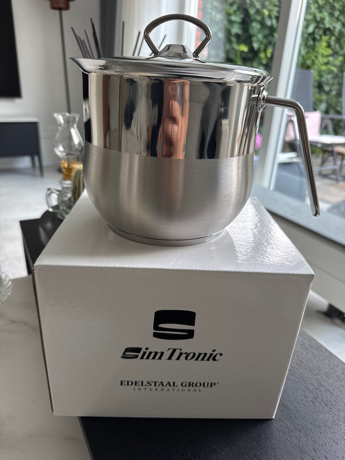Nieuwe Simtronic Edelstaal Kookpan met Deksel, Huis en Inrichting, Keuken | Potten en Pannen, Met deksel, Nieuw, Ophalen of Verzenden