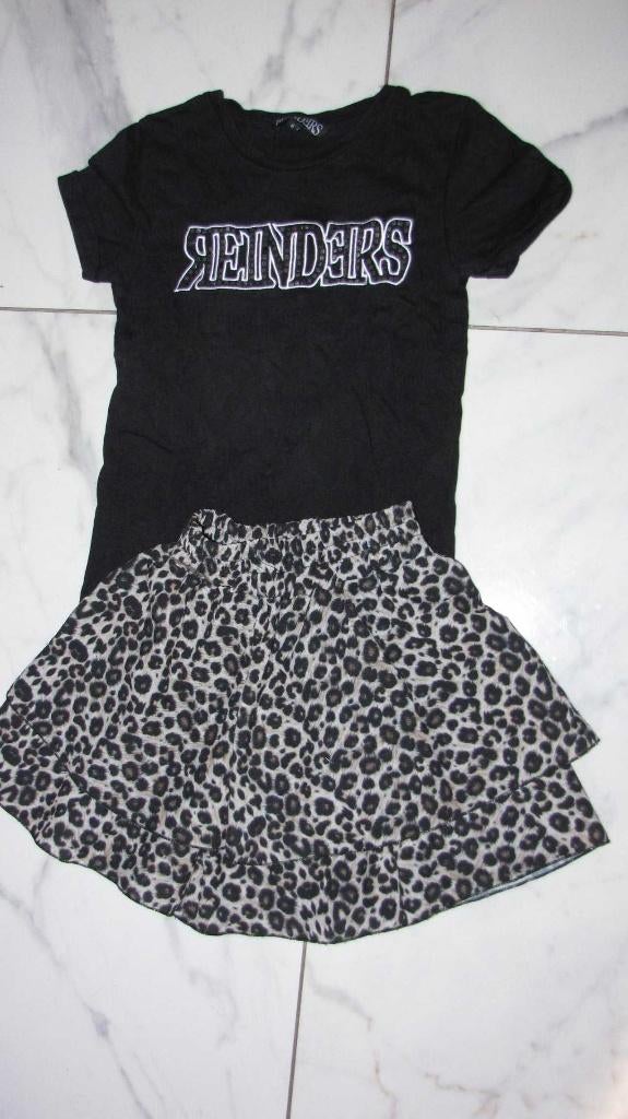 116 REINDERS shirt en rok, Kinderen en Baby's, Ophalen of Verzenden, Zo goed als nieuw, Meisje, Setje