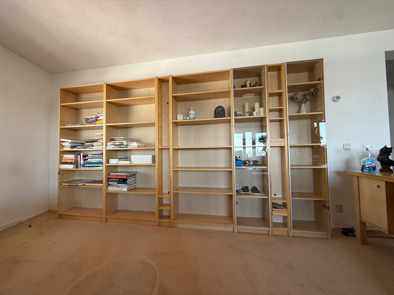 IKEA Billy kast - Boekenkast met glazen deuren, Huis en Inrichting, Kasten | Boekenkasten, Ophalen, Gebruikt, 200 cm of meer, 25 tot 50 cm